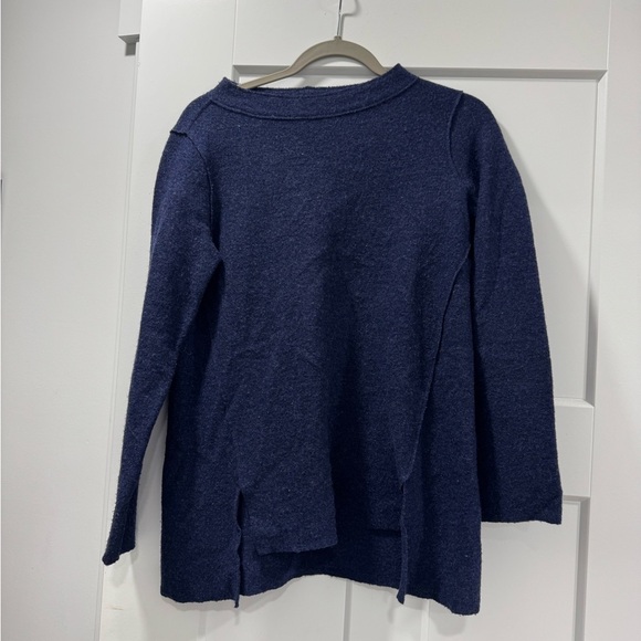 Eileen Fisher Sweaters - Eileen Fisher Navy merino wool asymmetrical sweater PP/PTP